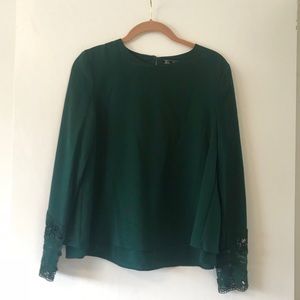 Zara Swing Blouse with Lace Cuffs